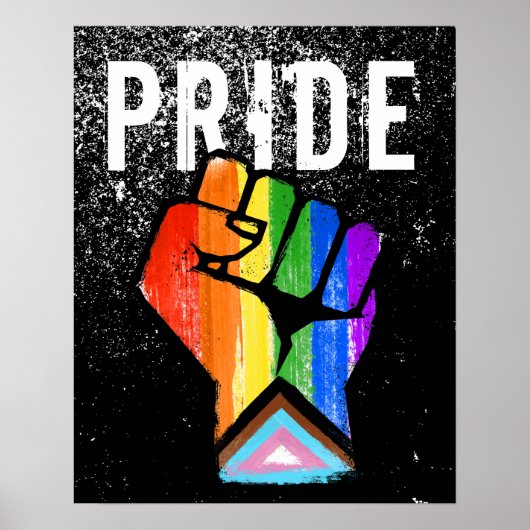 Progress Pride Vuist Poster (Voorkant)