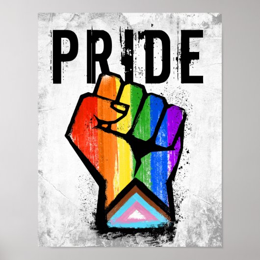 Progress Pride Vuist Poster (Voorkant)