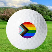 Progress Rainbow Flag Golf Balls, Pride, LGBTQ Golfballen