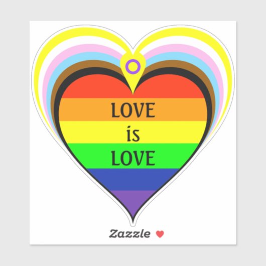 Progress Rainbow Pride Heart Sticker (Vel)