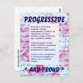 PROGRESSIEF briefkaart (Voorkant / Achterkant)
