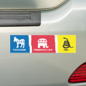 Progressief, progressief, licht, vrij bumpersticker (Op auto)