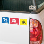 Progressief, progressief, licht, vrij bumpersticker (Op Truck)