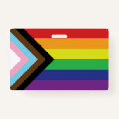 Progressieve LGBTQIA-vlag Badge (Voorkant)
