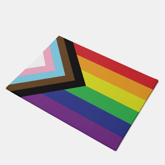 Progressieve LGBTQIA-vlag Deurmat (Schuin)