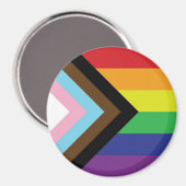 Progressieve LGBTQIA-vlag Magneet (Voorkant / Achterkant)