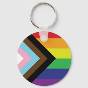 Progressieve LGBTQIA-vlag Sleutelhanger