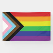 Progressieve LGBTQIA-vlag Spandoek (Horizontaal)