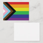 Progressieve LGBTQIA-vlag Visitekaartje (Voorkant / Achterkant)
