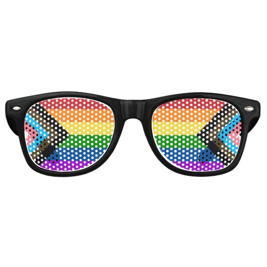 Progressieve Pride Flag zonnebril (Voorkant)