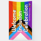 Progressieve PRIDE-vlagbanner Spandoek (Verticaal)