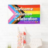 Progressieve PRIDE-vlagbanner Spandoek (Insitu)
