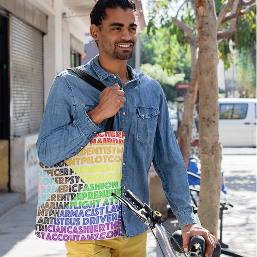 Progressieve Rainbow Flag LGBT Gay Script Draagtas