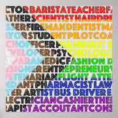 Progressieve Rainbow Flag LGBT Gay Script Poster (Voorkant)