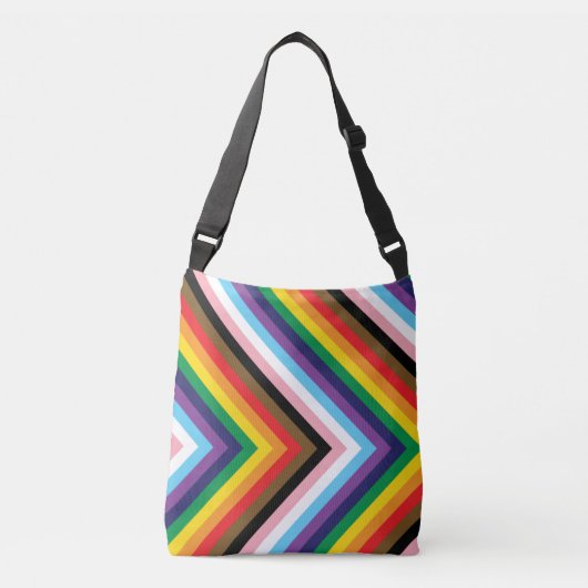 Progressieve regenboog LGBTQ+ Crossbody Tas (Voorkant)