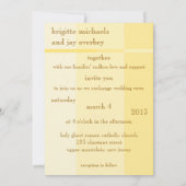 Progression jaune Faire-part de mariage moderne (Dos)