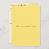 Progression jaune Faire-part de mariage moderne (Devant / Derrière)