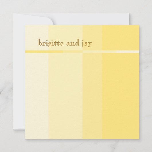 Progression jaune Faire-part de mariage moderne (Devant)