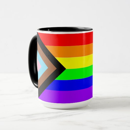 Progression Mug de Fierté arc-en-ciel (Devant gauche)