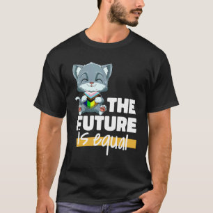 Progressiv Pride Cat Transgender Genderqueer T-shirt