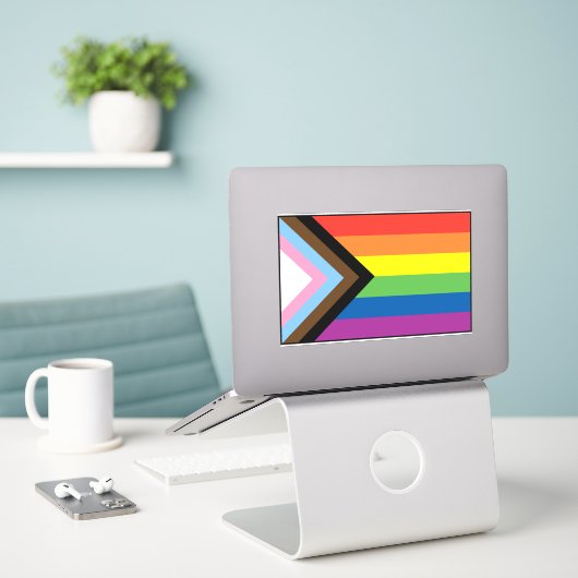 Progressive Pride Sticker (Ordinateur portable sur le bureau)