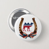 Prohibition Party Good Luck Hoefijzer Ronde Button 5,7 Cm (Voorkant /achterkant)