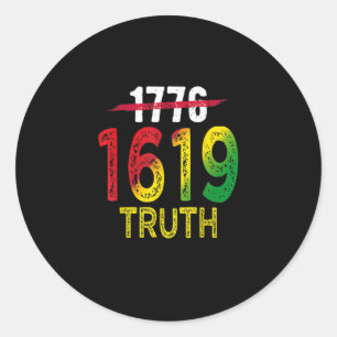Project 1619: Zwarte geschiedenismaand van onze an Ronde Sticker