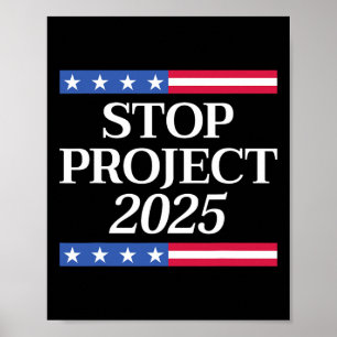 Project 2025 Anti Trump Usa Vlag Politieke Vrouwen Poster