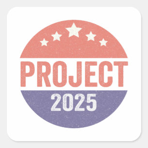 Project 2025 Trump Amerikaans Patriottisch USA Vierkante Sticker