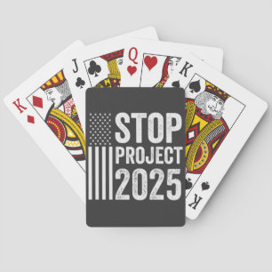 Project 2025 Trump Amerikaans Republikeins VS Pokerkaarten