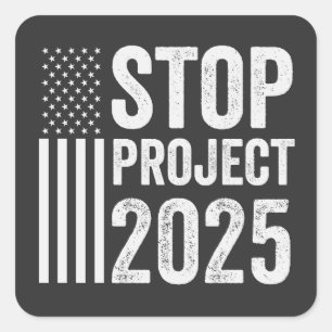 Project 2025 Trump Amerikaans Republikeins VS Vierkante Sticker