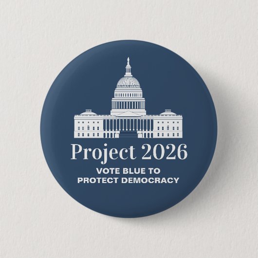 Project 2026 Stem voor Democratie Ronde Button 5,7 Cm (Voorkant)