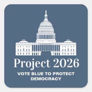 Project 2026 Stem voor Democratie Vierkante Sticker