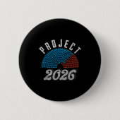 Project 2026 Tee Shirt  Ronde Button 5,7 Cm (Voorkant)