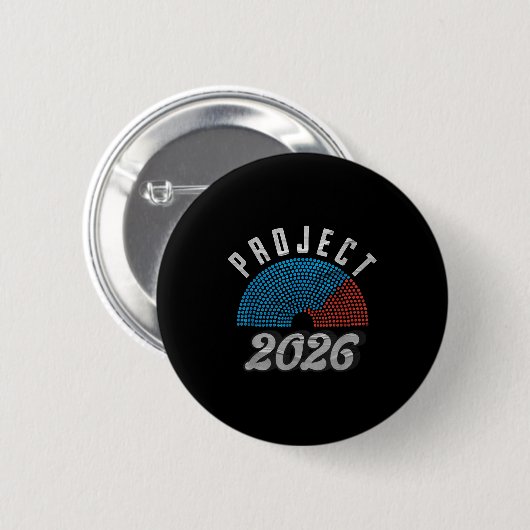 Project 2026 Tee Shirt  Ronde Button 5,7 Cm (Voorkant /achterkant)