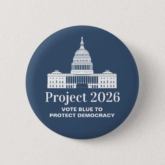 Project 2026 Vote for Democracy Ronde Button 5,7 Cm (Voorkant)