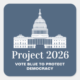 Project 2026 Vote for Democracy Vierkante Sticker