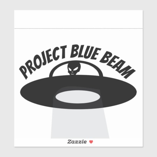 PROJECT BLUE BEAM UFO CAR DECAL STICKER (Vel)