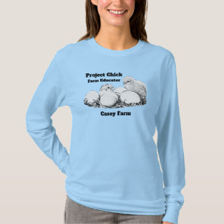 Project Chick ver.1 lange gesleept donker logo T-shirt