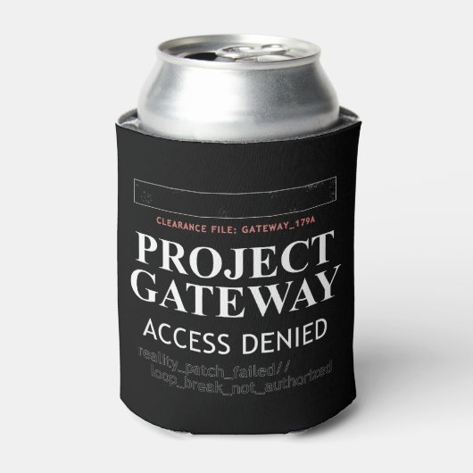 Project Gateway - TOEGANG GEWEIGERD - Reality Glit Blikjeskoeler (Blikje Voorkant)