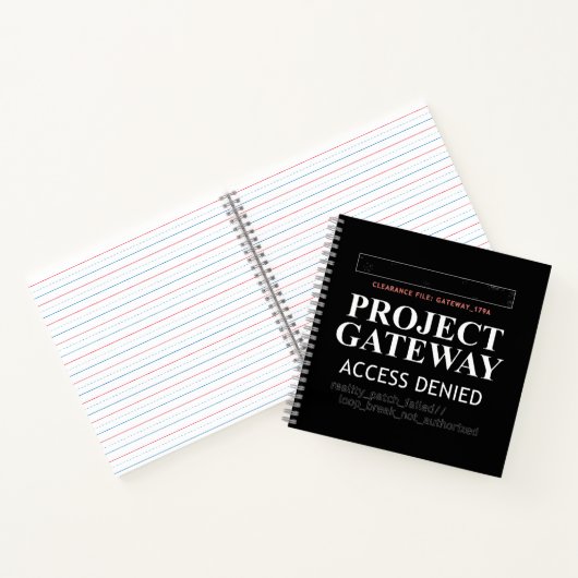 Project Gateway - TOEGANG GEWEIGERD - Reality Glit Notitieboek (Binnen)