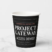 Project Gateway - TOEGANG GEWEIGERD - Reality Glit Papieren Bekers (Voorkant)