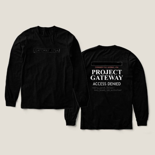 Project Gateway - TOEGANG GEWEIGERD - Reality Glit Tri-Blend Shirt (Voorkant /achterkant)