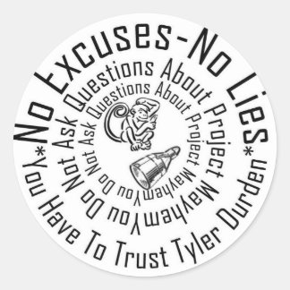 Project Mayhem Ronde Sticker