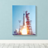 Project Mercury MA-9 Start, Faith 7 Canvas Afdruk (Insitu (Houten vloer))