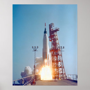Project Mercury MA-9 Start, Faith 7 Poster