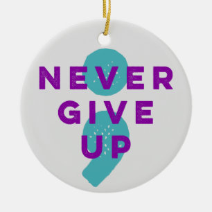 Project Semicolon geeft geen einde aan zelfmoordpr Keramisch Ornament