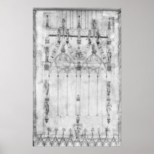 Project voor de kathedraal, hoogte van het westen poster