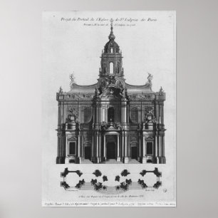 Project voor de kerk van Saint-Sulpice Poster