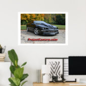 ProjectCamaro.com's zwarte Camaro Poster (Thuiskantoor)